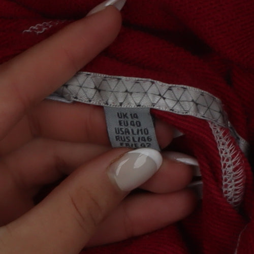 Regatta Women Red 1/4 Zip Fleece Jacket Size 14 Activewear