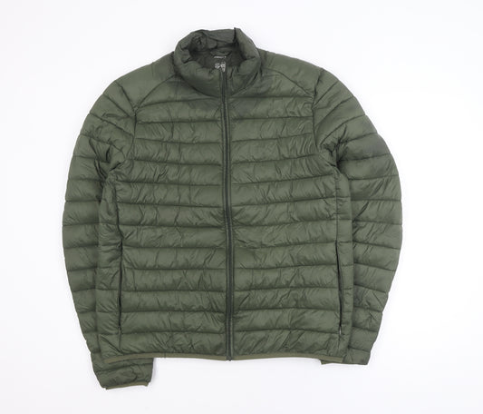 Dunnes Stores Men's Green Lightweight Puffer Jacket Size L