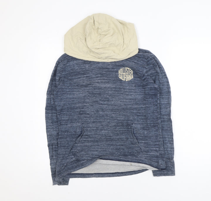 Hollister Men Blue XS Pullover Hoodie Lightweight Cotton Top