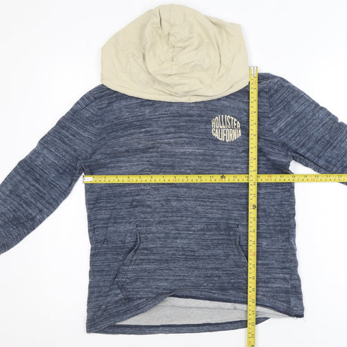 Hollister Men Blue XS Pullover Hoodie Lightweight Cotton Top