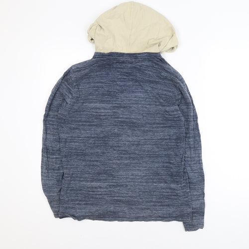 Hollister Men Blue XS Pullover Hoodie Lightweight Cotton Top