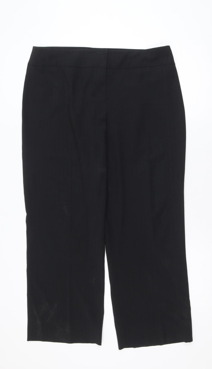 Punt Roma Women Black Size 18 Classic Dress Trousers