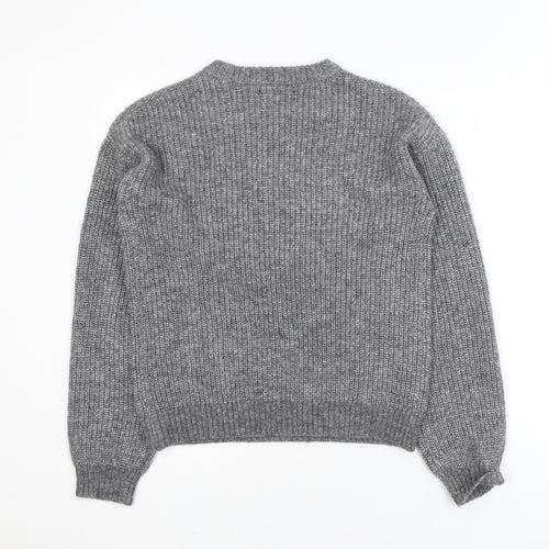 Dunnes Women's Grey 'Ciao' Chunky Knit Pullover Jumper XS
