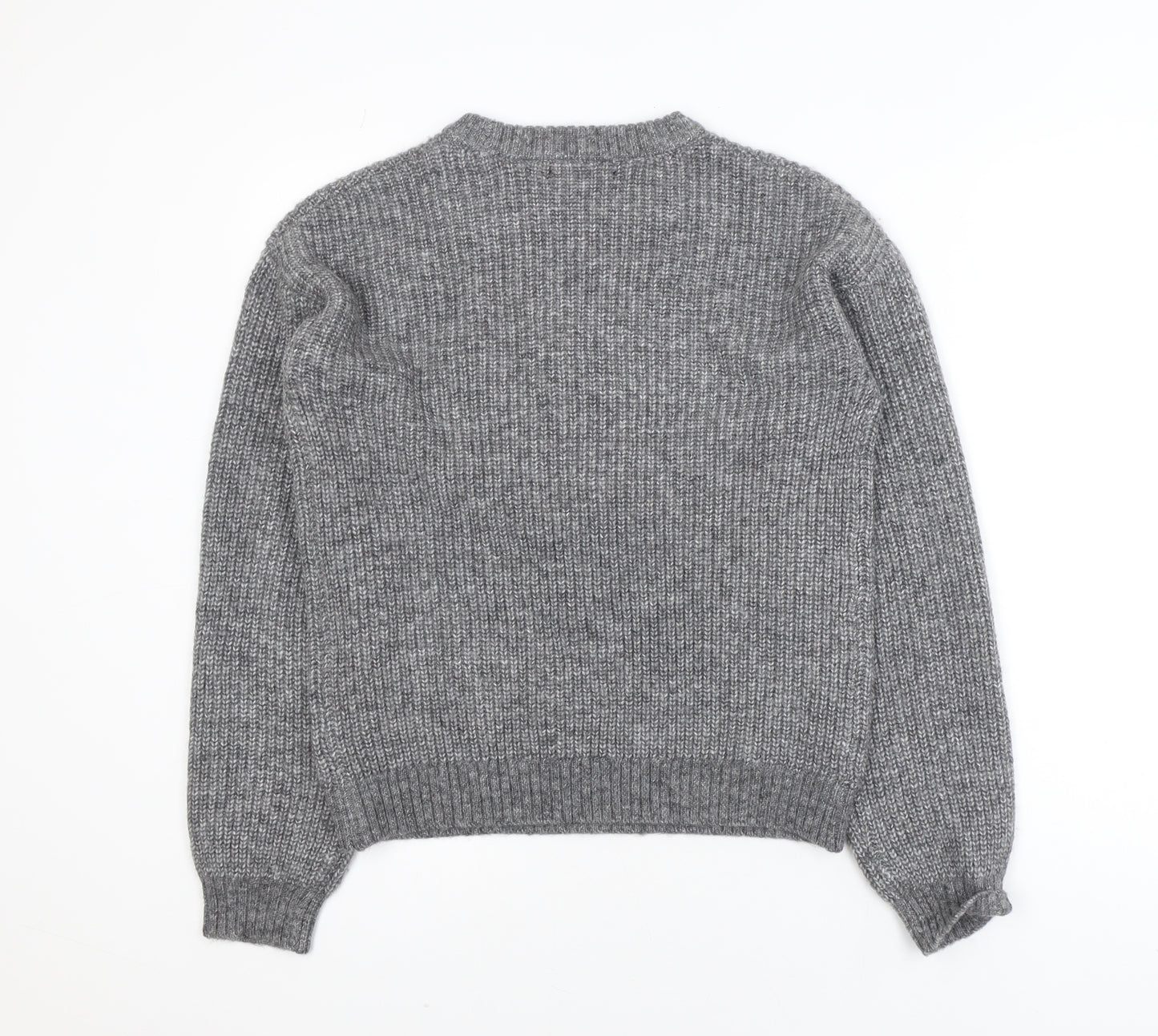 Dunnes Women's Grey 'Ciao' Chunky Knit Pullover Jumper XS