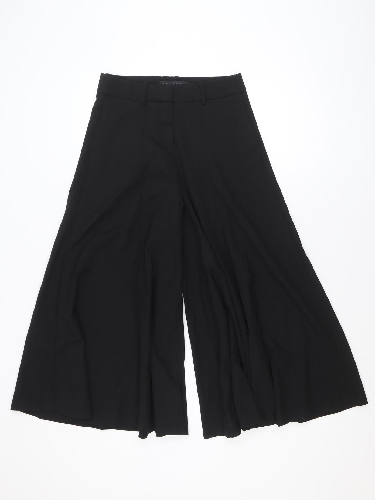 Karen by Simonsen Women's Black Wide-Leg Culottes Size 6