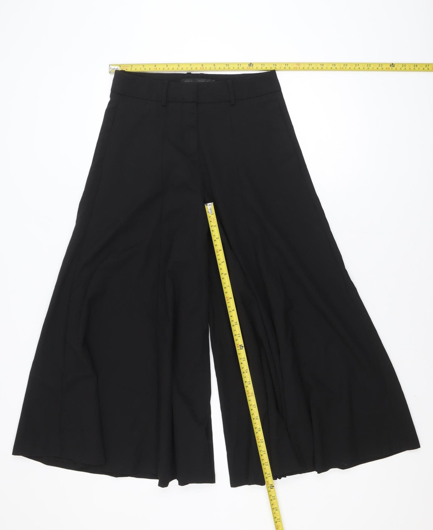 Karen by Simonsen Women's Black Wide-Leg Culottes Size 6