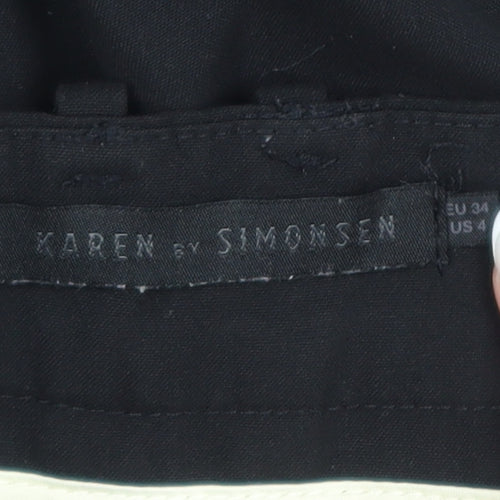 Karen by Simonsen Women's Black Wide-Leg Culottes Size 6