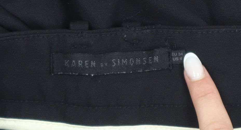 Karen by Simonsen Women's Black Wide-Leg Culottes Size 6