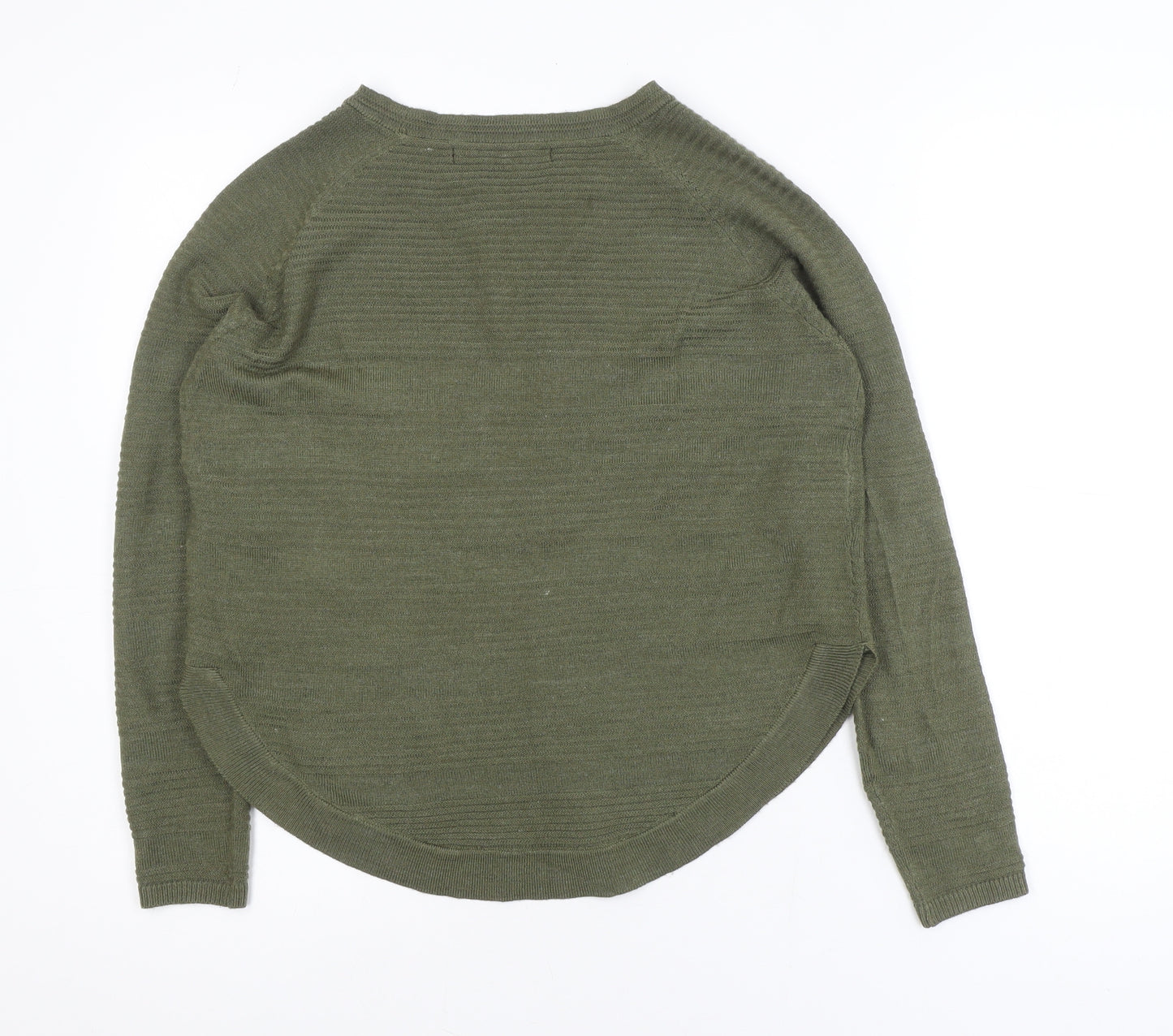ONLY Women Green XS Crew Neck Long Sleeve Pullover Jumper