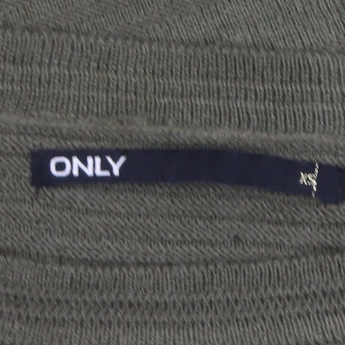ONLY Women Green XS Crew Neck Long Sleeve Pullover Jumper