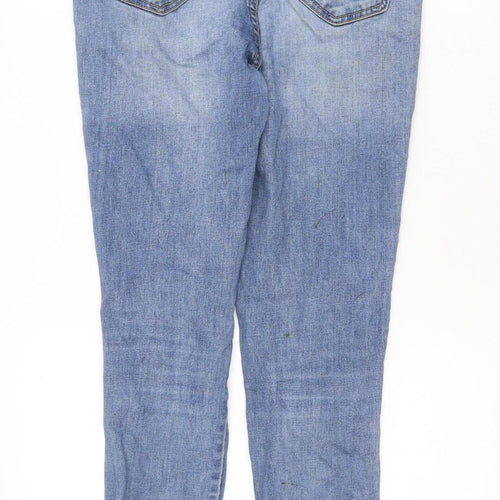 Diesel Womens Blue Mid Rise Skinny Jeans Size 14 with Stripe Detail