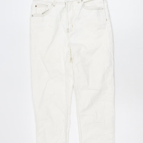 Denim Co Women’s White High Rise Ankle Jeans Size 10 Slim Fit