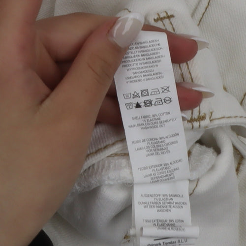 Denim Co Women’s White High Rise Ankle Jeans Size 10 Slim Fit