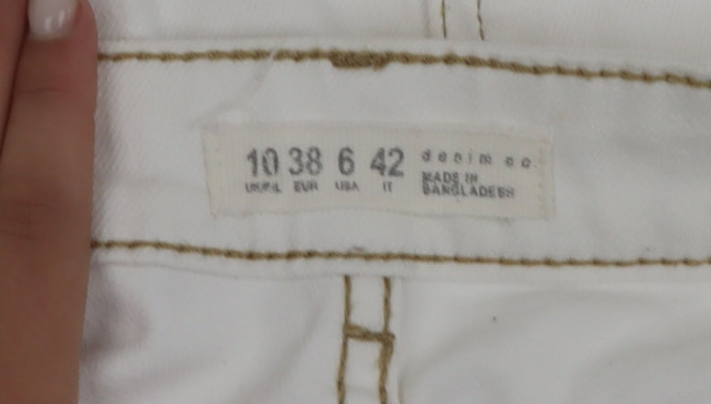 Denim Co Women’s White High Rise Ankle Jeans Size 10 Slim Fit