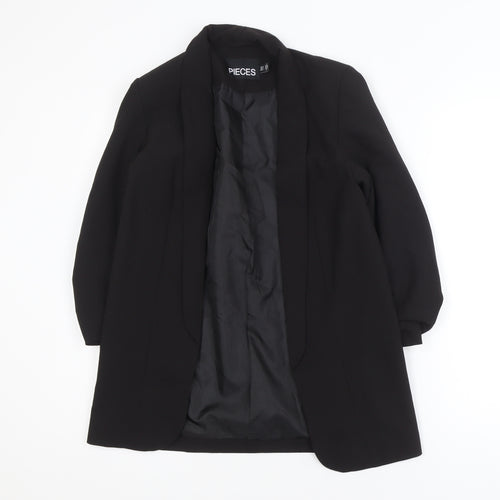 Pieces Women's Black XS Longline Blazer Jacket