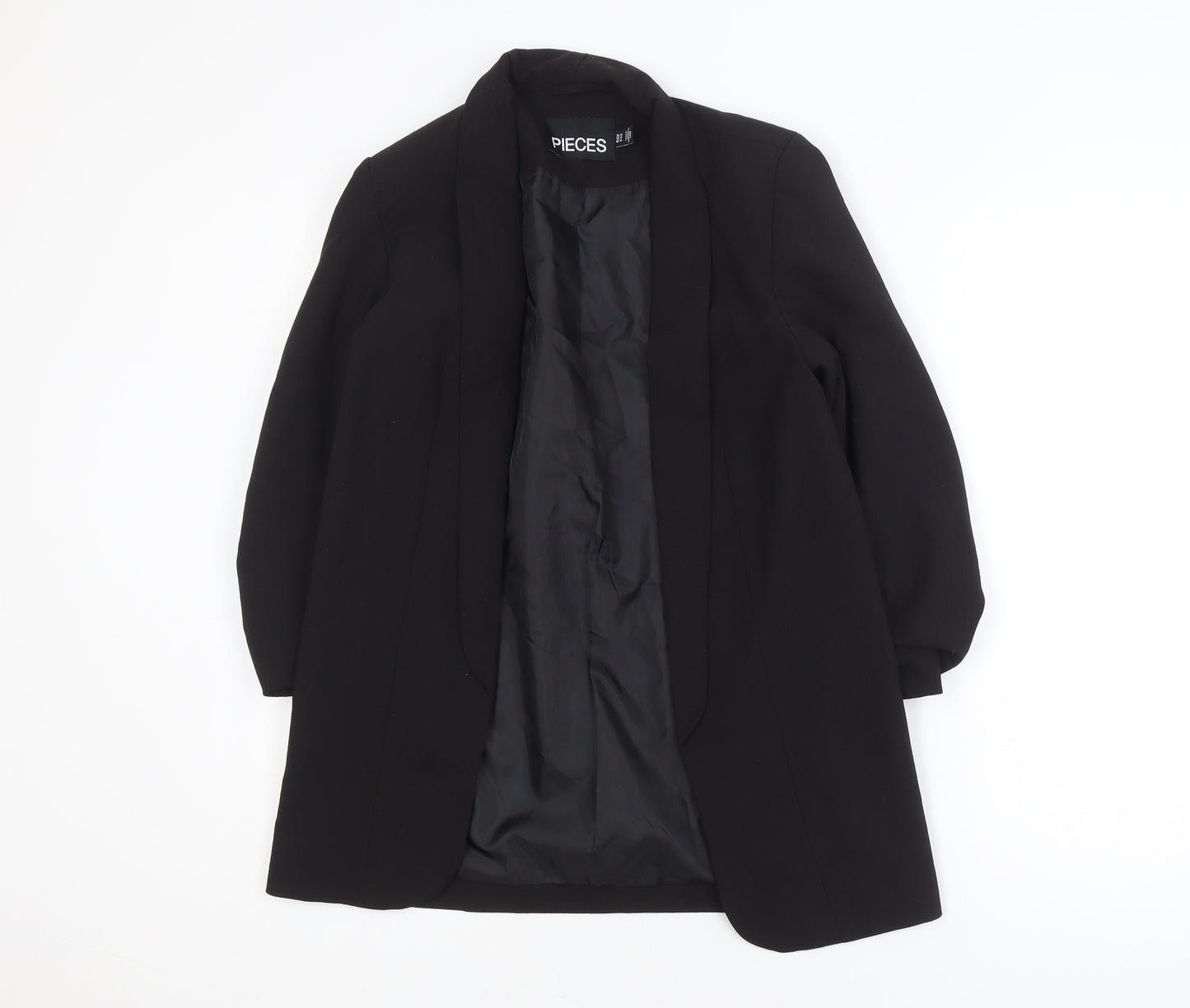 Pieces Women's Black XS Longline Blazer Jacket