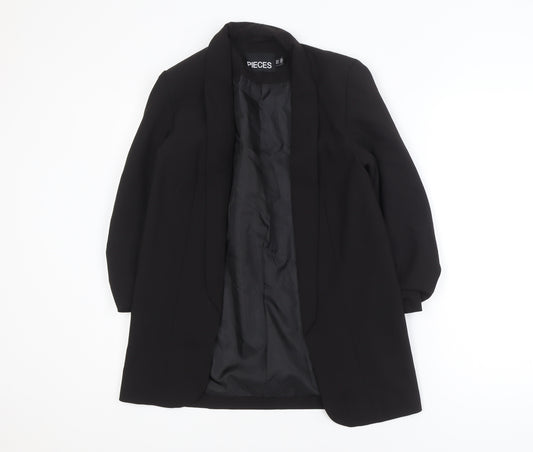 Pieces Women's Black XS Longline Blazer Jacket