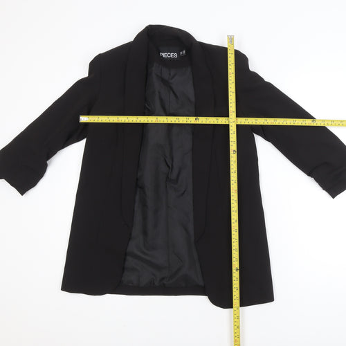 Pieces Women's Black XS Longline Blazer Jacket