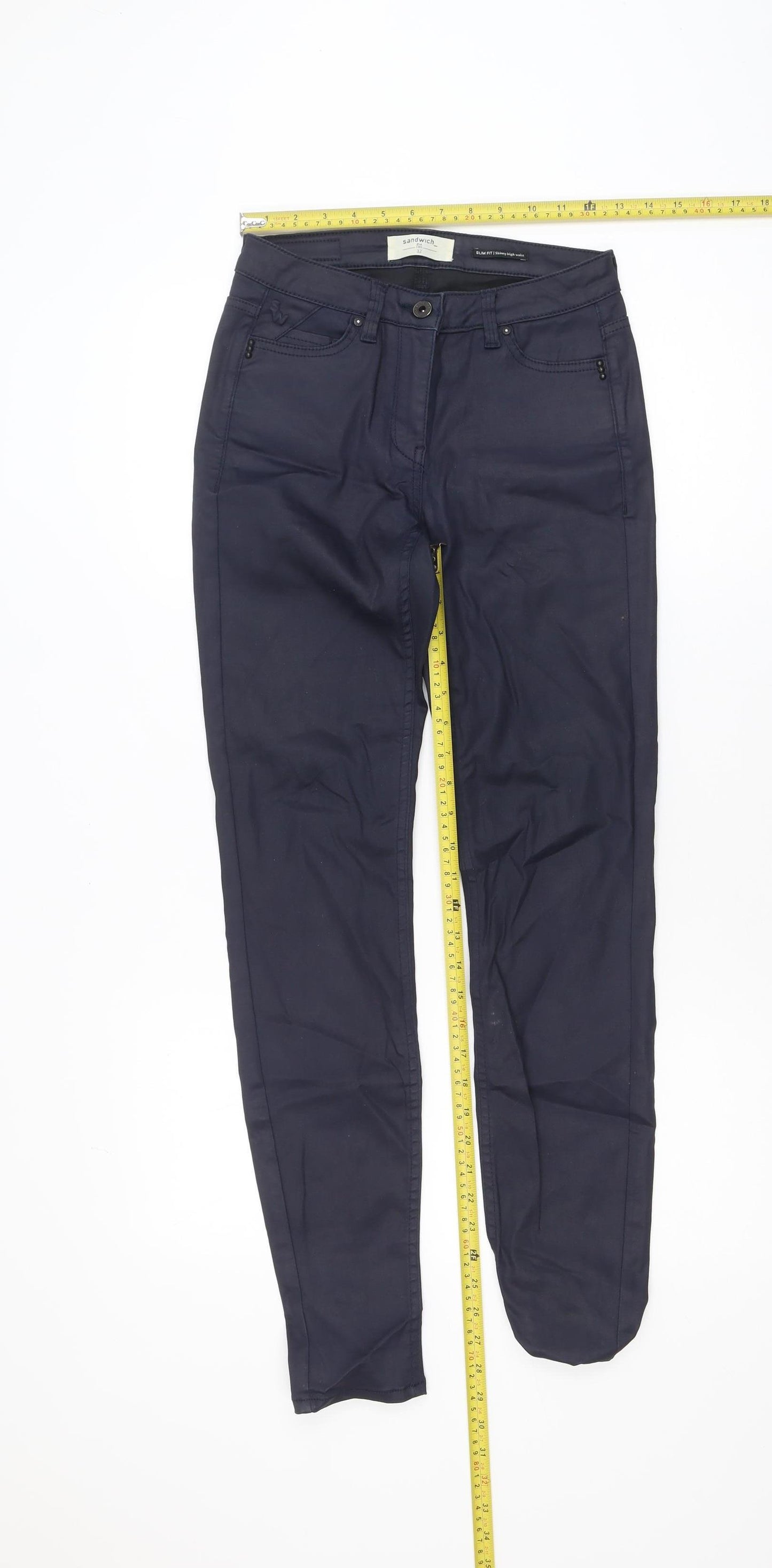Sandwich Men Blue Slim Fit Chino Trousers Size 32