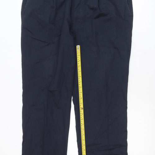 Marks and Spencer Men's Blue Chino Trousers 40x31 Regular Fit