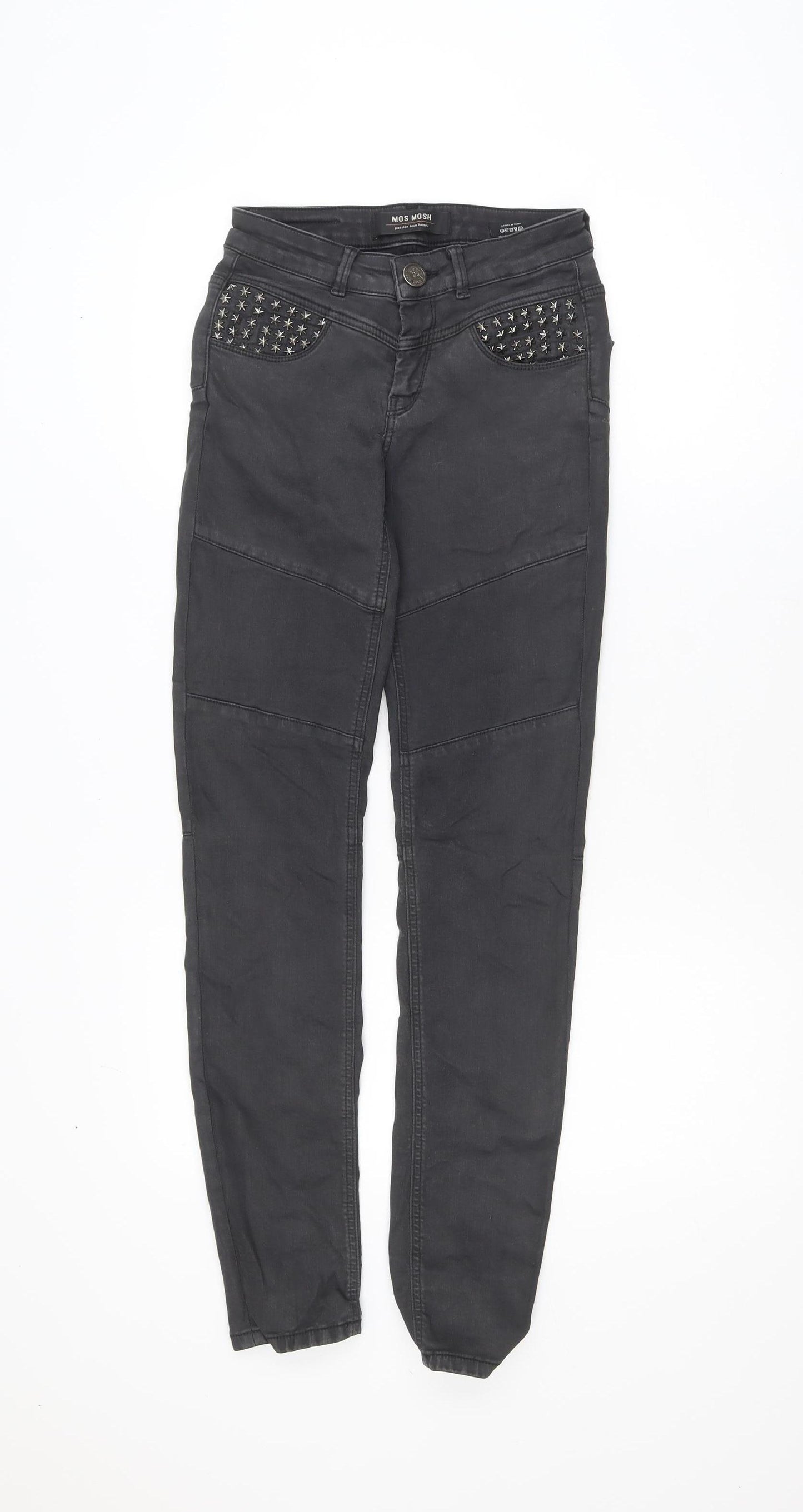 MOS MOSH Women's Black Skinny Jeans Size 24 Studded Pockets