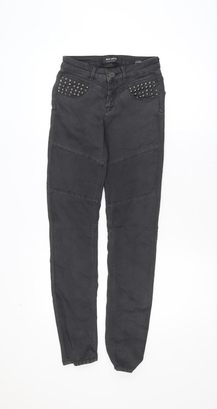 MOS MOSH Women's Black Skinny Jeans Size 24 Studded Pockets