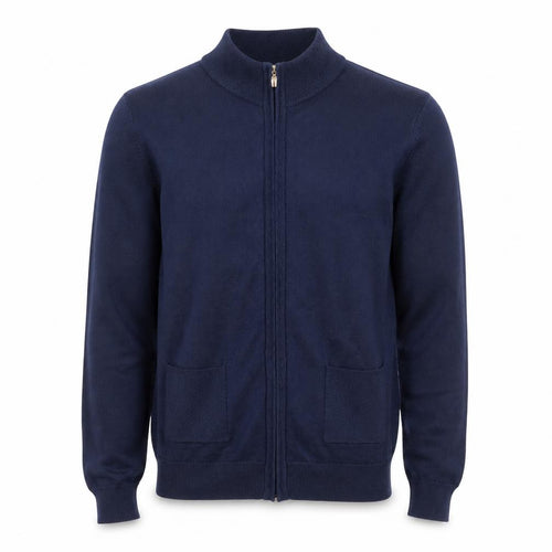 Shaws Department Stores Men's Blue Full Zip High Neck Jumper M