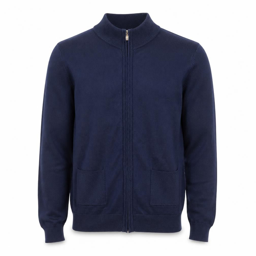 Shaws Department Stores Men's Blue Full Zip High Neck Jumper M