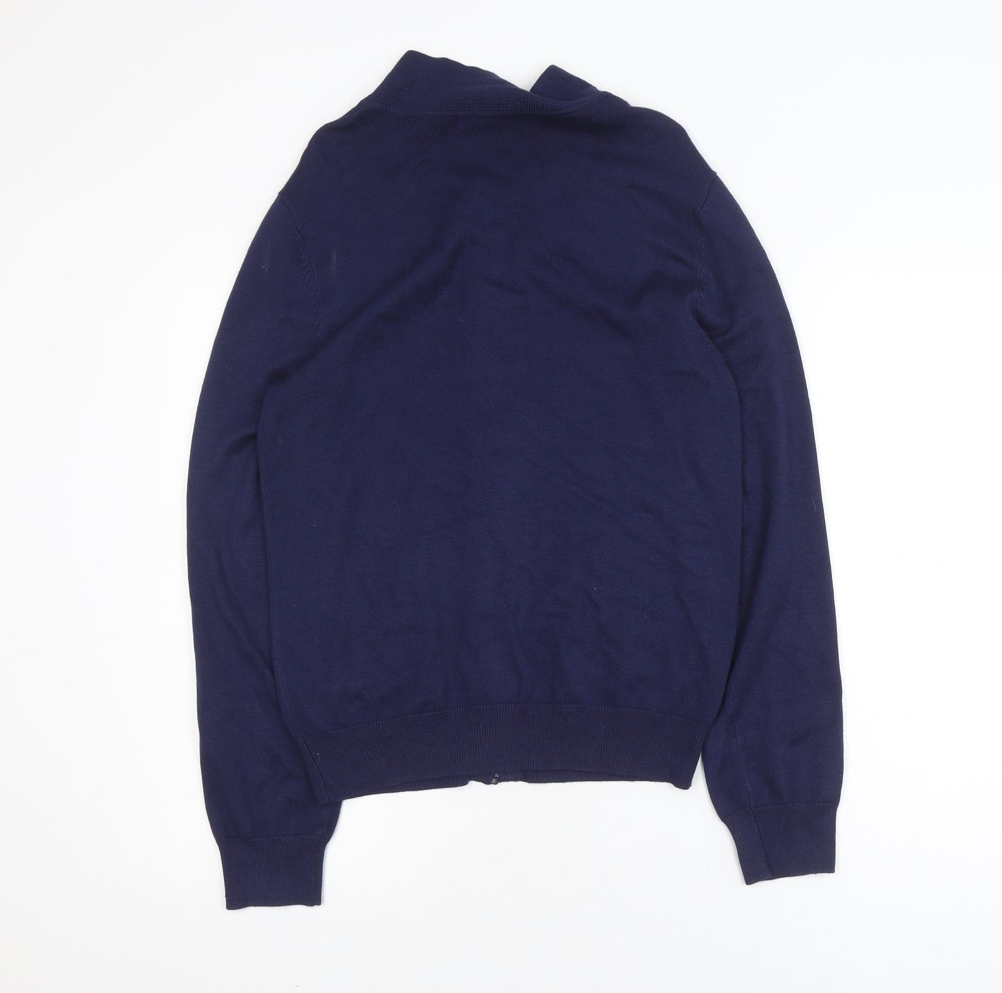 Shaws Department Stores Men's Blue Full Zip High Neck Jumper M
