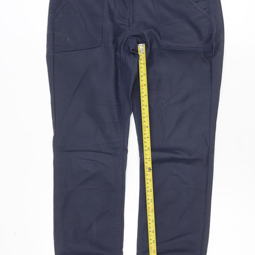 Cecil Women Blue Slim Fit Chino Trousers Size 26