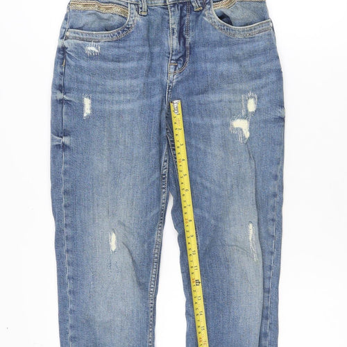 MOS MOSH Women's Blue Distressed Boyfriend Jeans Size 24