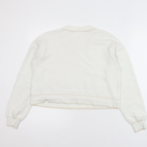 Savida Women Ivory Knit Crew Neck Pullover Jumper Size 14