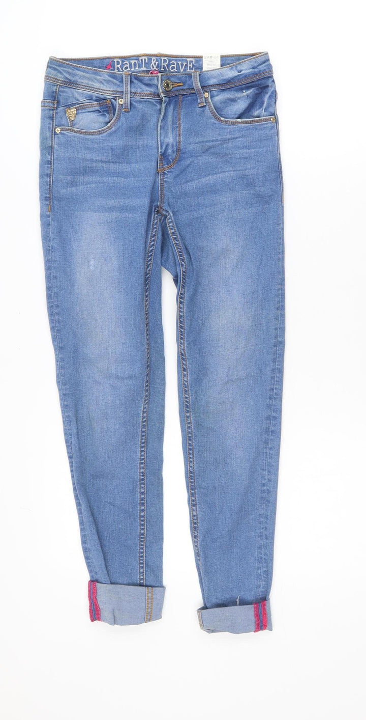 Rant & Rave Women Blue Jeans Size 8 Ankle Slim Fit Denim