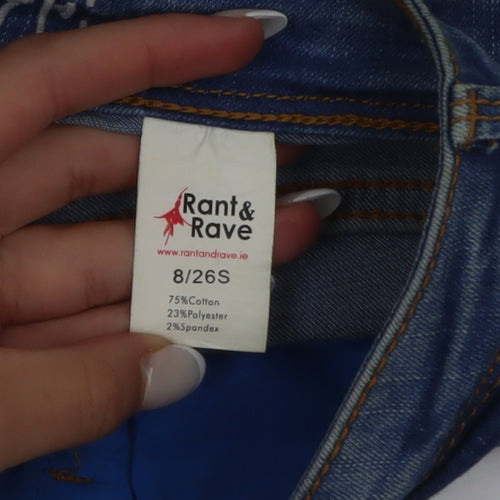 Rant & Rave Women Blue Jeans Size 8 Ankle Slim Fit Denim