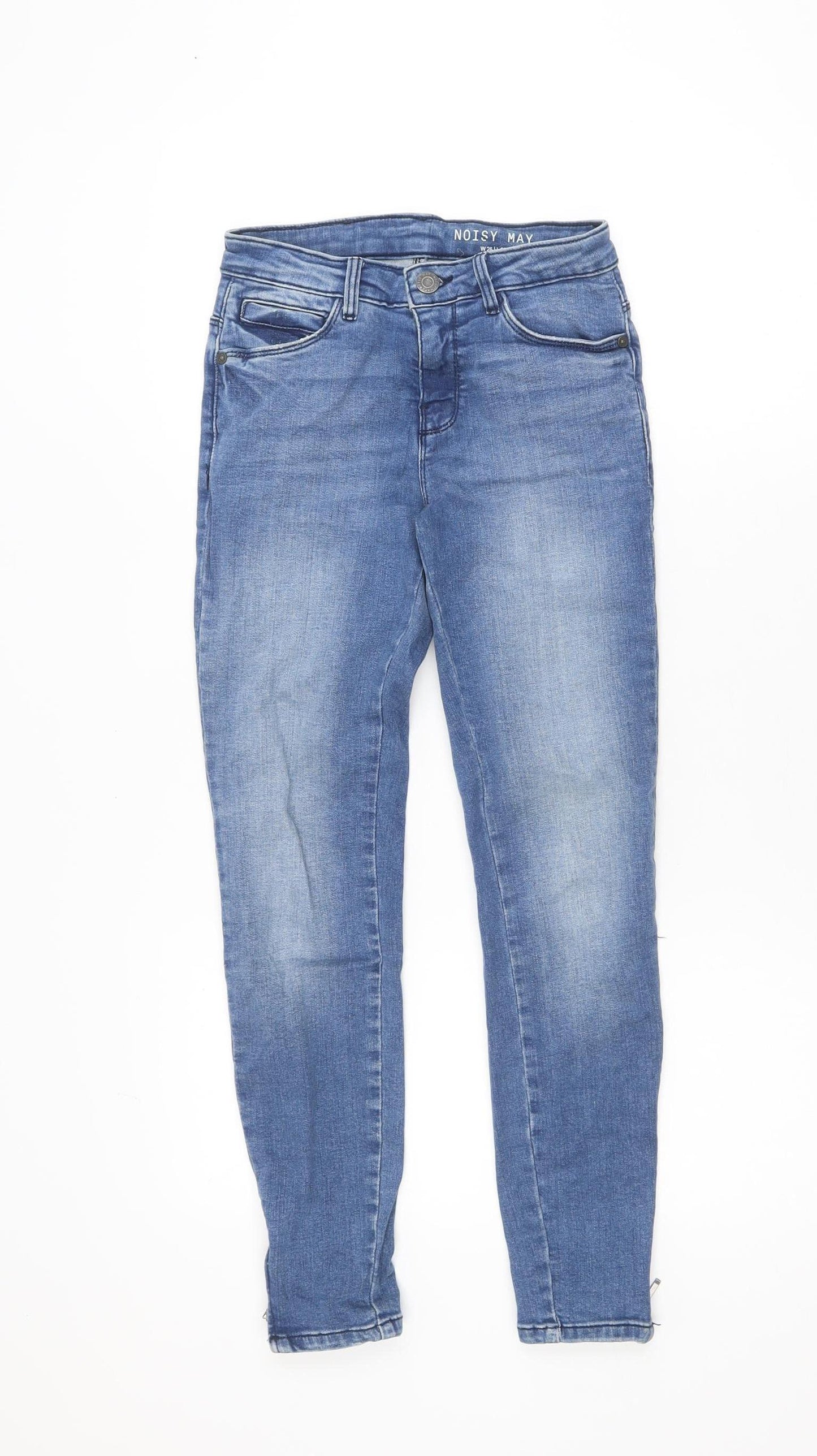 Noisy May Women's Blue Skinny Jeans 26W 30L Slim Fit Denim