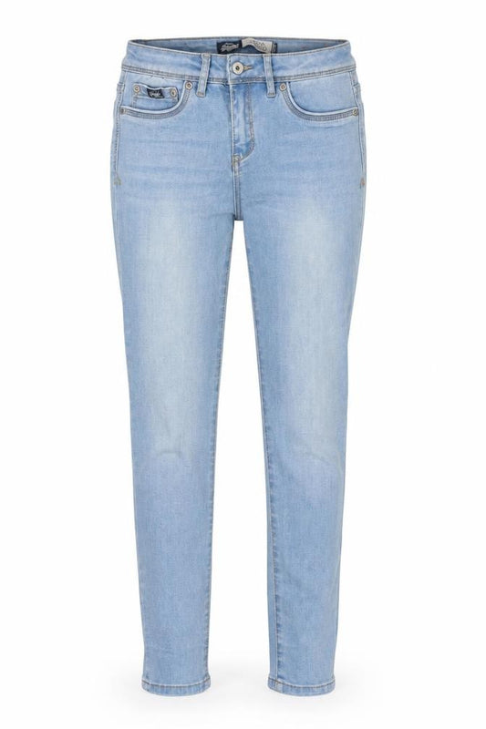 Front view of Superdry Women Blue Alexa Jegging Slim Fit Denim Jeans, size 6