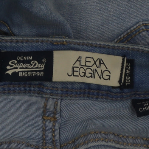Superdry Women Blue Alexa Jegging Slim Fit Denim Jeans Size 6