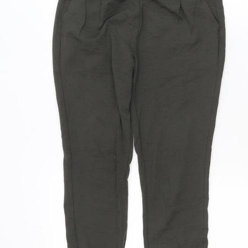 Vero Moda Women’s Green Jogger Trousers XS Regular Fit Pleated Viscose