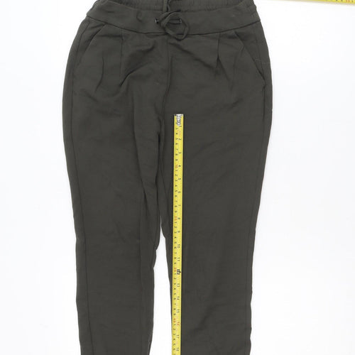 Vero Moda Women’s Green Jogger Trousers XS Regular Fit Pleated Viscose