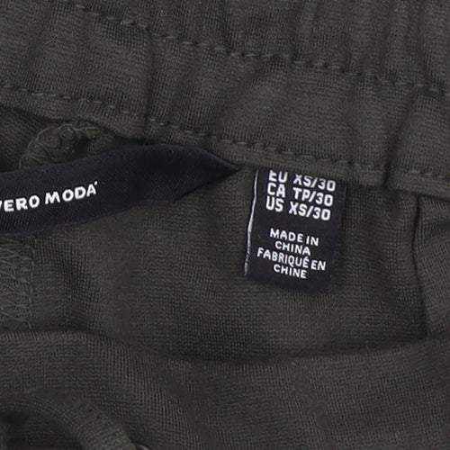 Vero Moda Women’s Green Jogger Trousers XS Regular Fit Pleated Viscose