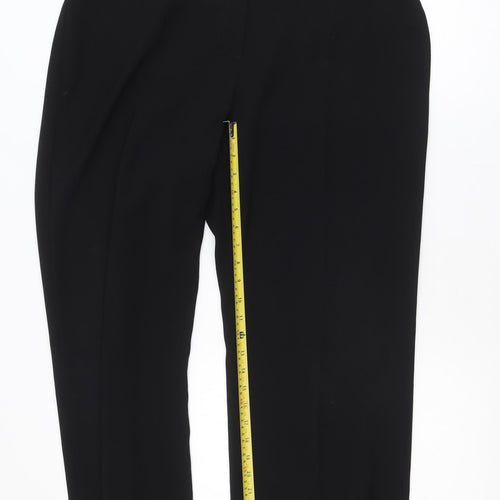 Dunnes Stores Womens Black Polyester Straight Leg Trousers Size 20