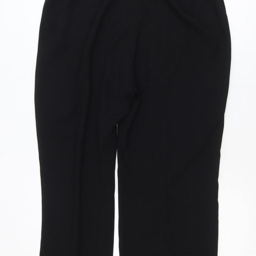 Dunnes Stores Womens Black Polyester Straight Leg Trousers Size 20