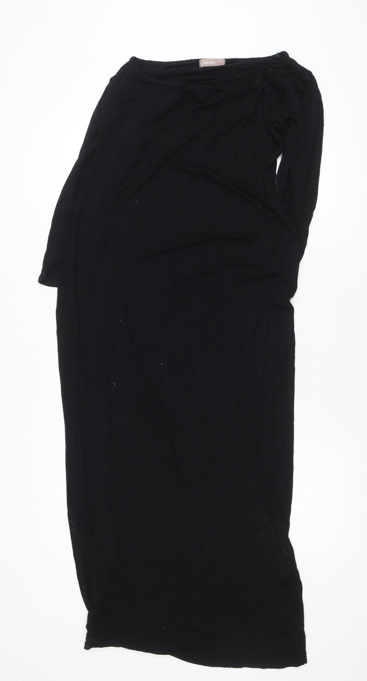 Awear Women’s Black Size 16 Jersey Maxi Dress 3/4 Sleeve
