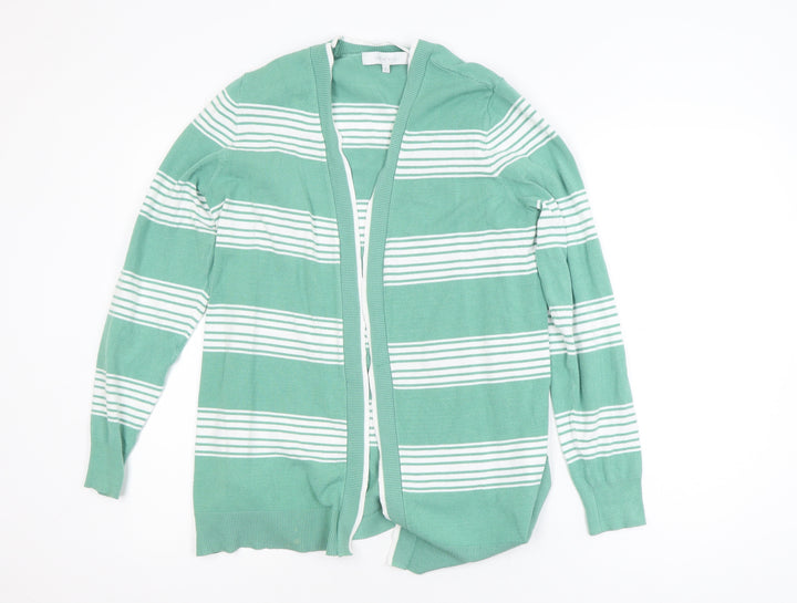 Verve Ami Women's Green Striped Long Sleeve Cardigan Size L
