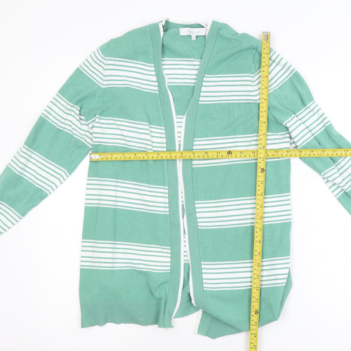 Verve Ami Women's Green Striped Long Sleeve Cardigan Size L
