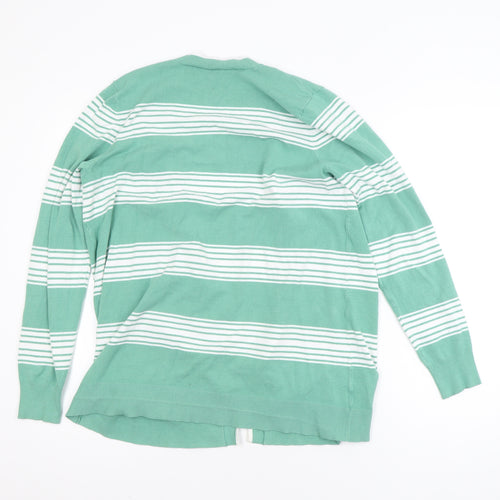 Verve Ami Women's Green Striped Long Sleeve Cardigan Size L