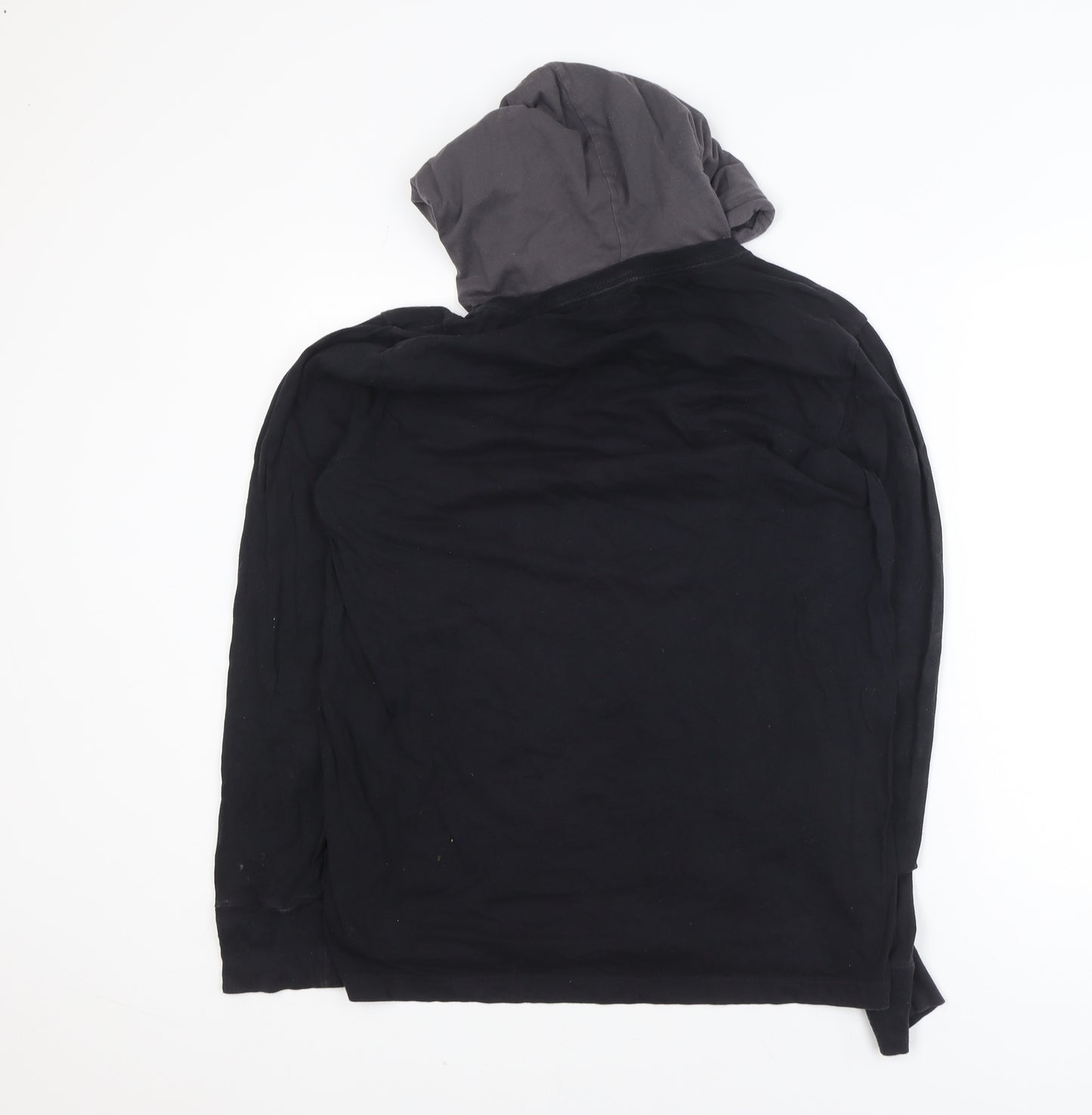 Hollister Men’s Black Pullover Hoodie M Logo Cotton Classic Fit