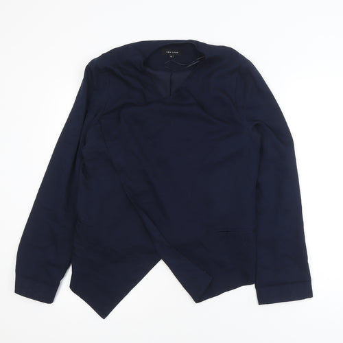 New Look Women Blue Size 14 Long Sleeve Open Cardigan