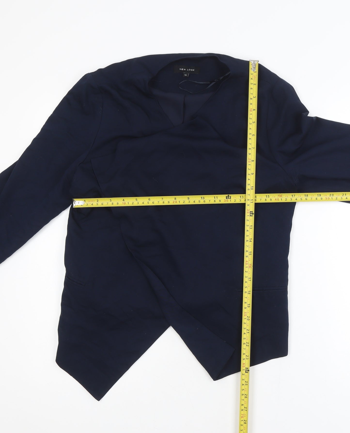 New Look Women Blue Size 14 Long Sleeve Open Cardigan