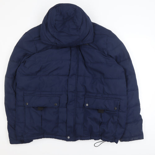 Craghoppers Men's Blue 2XL Hooded Puffer Jacket Winter Outdoor Coat